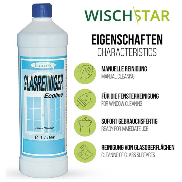 Profi Fensterputz Set 6-teilig Glasreinigungsset mit Eimer