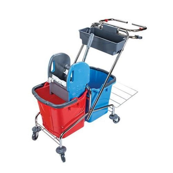 Wisch-Star Serie 209 Doppelfahrwagen mit Müllsackhalterung ohne Körbchen