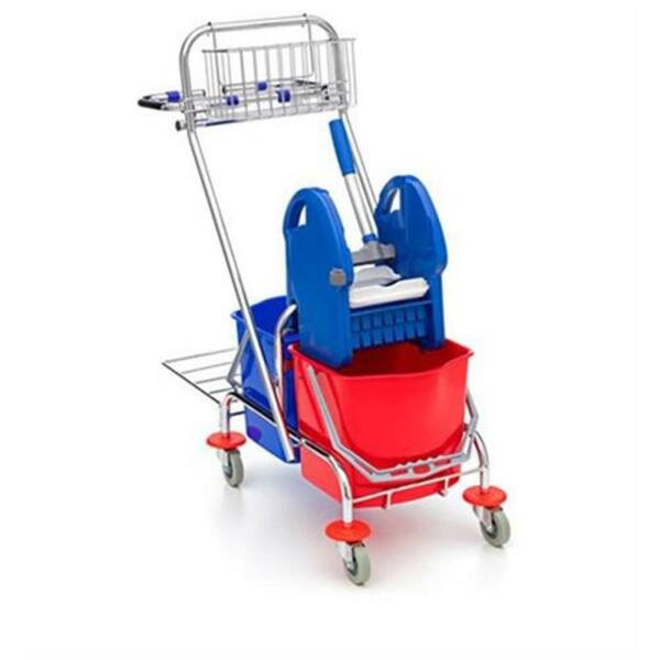 Wisch-Star Serie 209 Doppelfahrwagen mit Müllsackhalterung ohne Körbchen