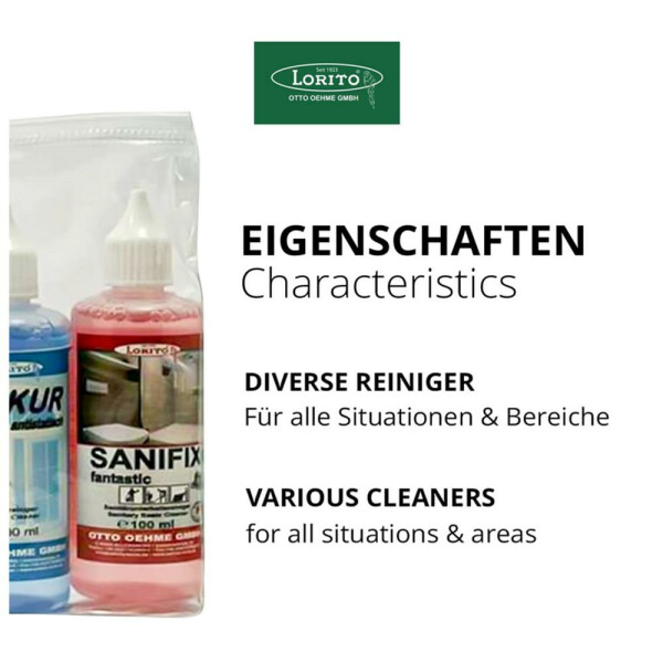 Lorito 5x 100ml Reinigungsset Probe-Set Gast-Reinigungskit