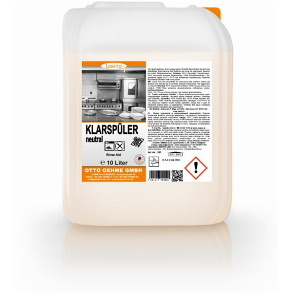 Klarsp&uuml;ler neutral 207 10 Liter