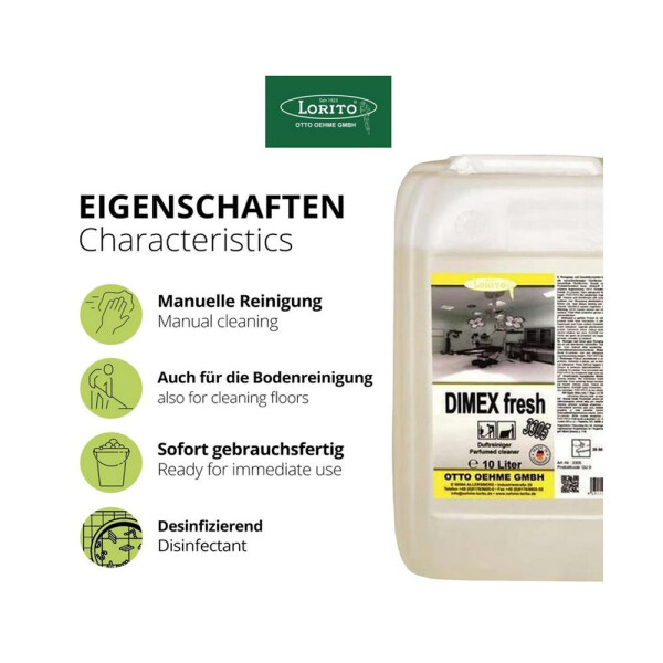 Lorito Dimex fresh 3305 10 Liter Duftreiniger Bodenreiniger Hygienereiniger