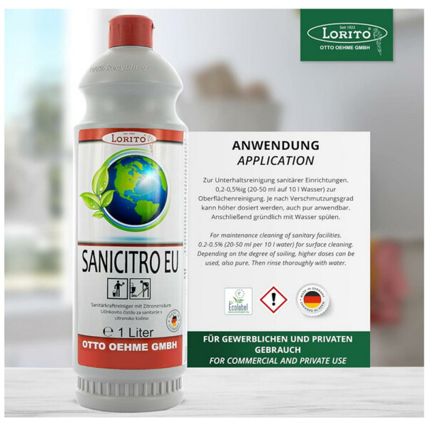 Sanitärreiniger Sanicitro 521 EU-Ecolabel (Blume) 1 Liter