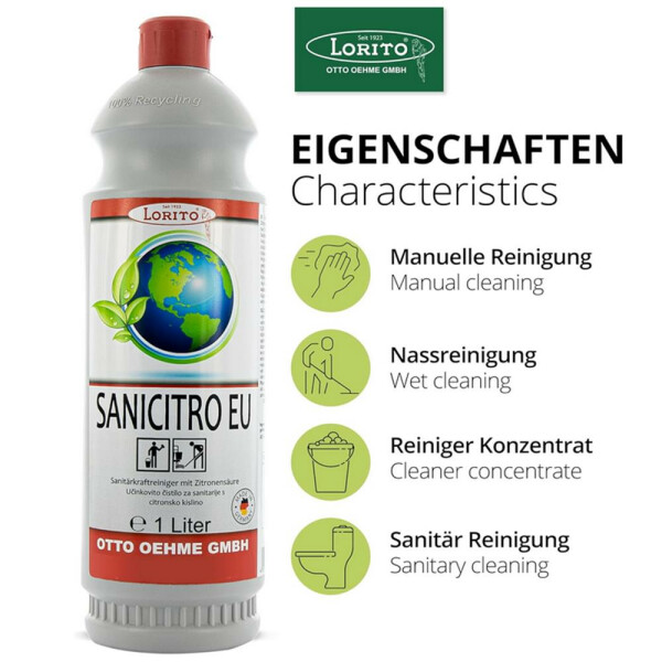 Sanitärreiniger Sanicitro 521 EU-Ecolabel (Blume) 1 Liter