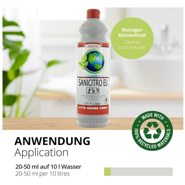Sanitärreiniger Sanicitro 521 EU-Ecolabel (Blume) 1 Liter