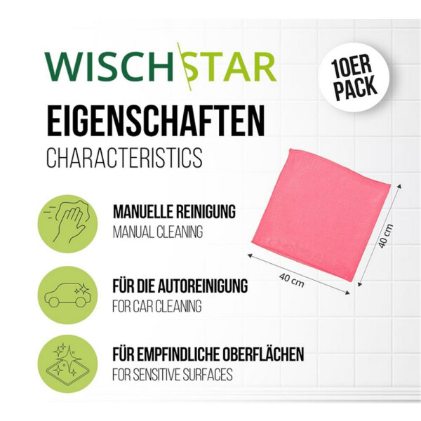 Microfasertuch Mikrofasertuch Premium rot