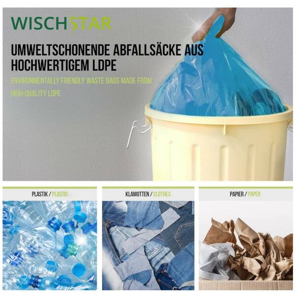 Müllsack Müllbeutel BRILLANT A, 120 l,  blau