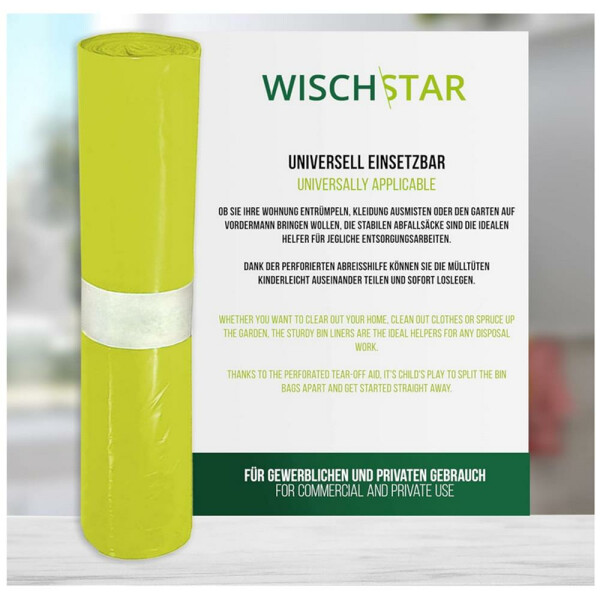 Müllsack Müllbeutel BRILLANT A, 120 l, gelb