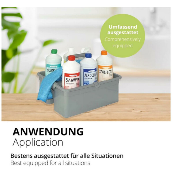 Lorito Reinigungsmittel Set-Box im Tragekorb für alle Bereiche