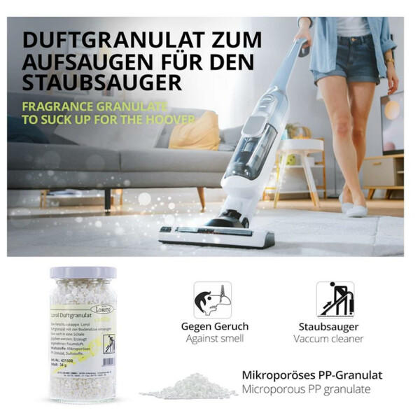 Lorol Duftgranulat Vanille 34 g - 200 ml Staubsaugerduft Raumduft