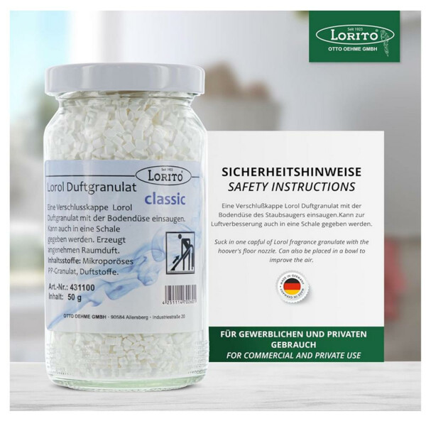 Lorol Duftgranulat Classic 50 g - 200 ml Staubsaugerduft Raumduft
