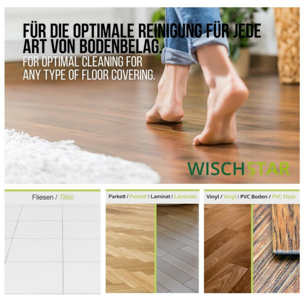 Wisch-Star Microfasermopp Chenille "Calito" Mikrofasermopp Wischmopp blau 40 cm