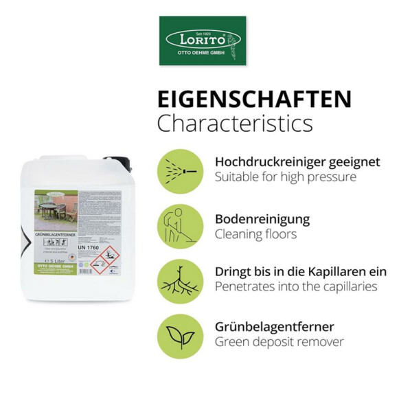 Grünbelagentferner 5 Liter HOCHKONZENTRAT chlorfrei