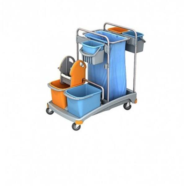 Splast Systemwagen TSS-0007 2x20 L und 120 L Abfallsack und 3x6 L Eimer mit Korb