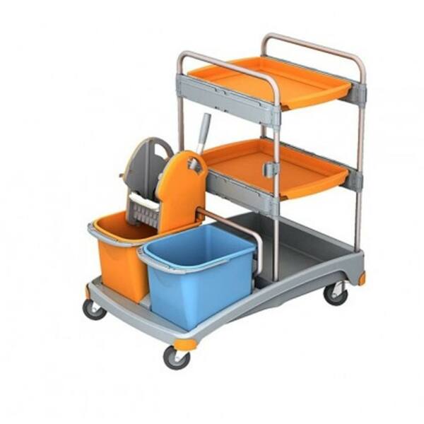 Splast Systemwagen TSS-0013 2x20 L und 2xflache Kunststoffwanne