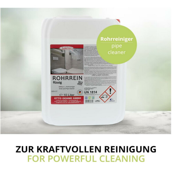 Lorito Rohrrein 354 10 L flüssig Abflussreiniger Rohrreiniger Rohreinigungsmittel