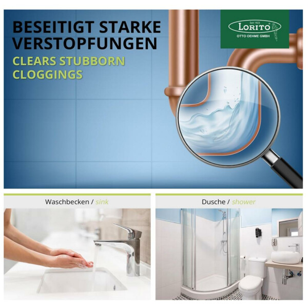 Lorito Rohrrein 354 10 L flüssig Abflussreiniger Rohrreiniger Rohreinigungsmittel